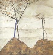 Egon Schiele Autumn Sun I (MK12) oil on canvas